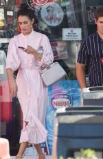 CHLOE BRIDGES and Adam Devine at a Gas Station in Hollywood 10/26/2019