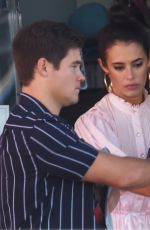 CHLOE BRIDGES and Adam Devine at a Gas Station in Hollywood 10/26/2019