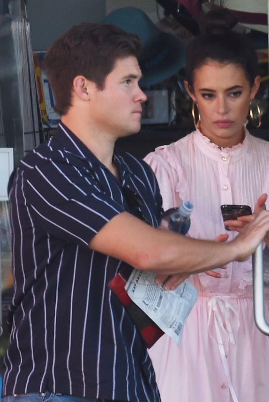 CHLOE BRIDGES and Adam Devine at a Gas Station in Hollywood 10/26/2019