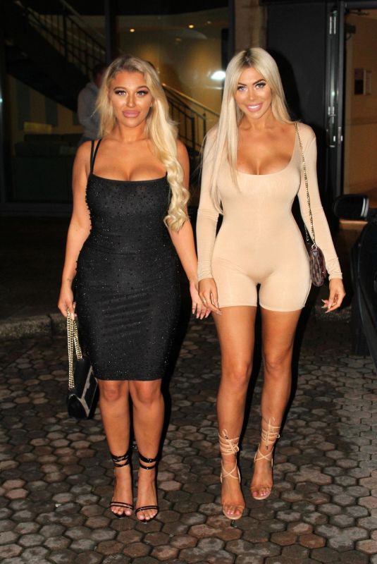 CHLOE FERRY and BETHAN KERSHAW Night Out in London 10/17/2019
