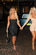 CHLOE FERRY and BETHAN KERSHAW Night Out in London 10/17/2019