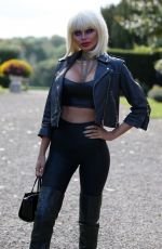 CHLOE SIMS on the Set of TOWIE Halloween Special 10/21/2019
