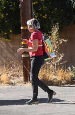 CHRISTINA HENDRICKS and MAE WITHMAN on the Set of Good Girls in Los Angeles 10/30/2019