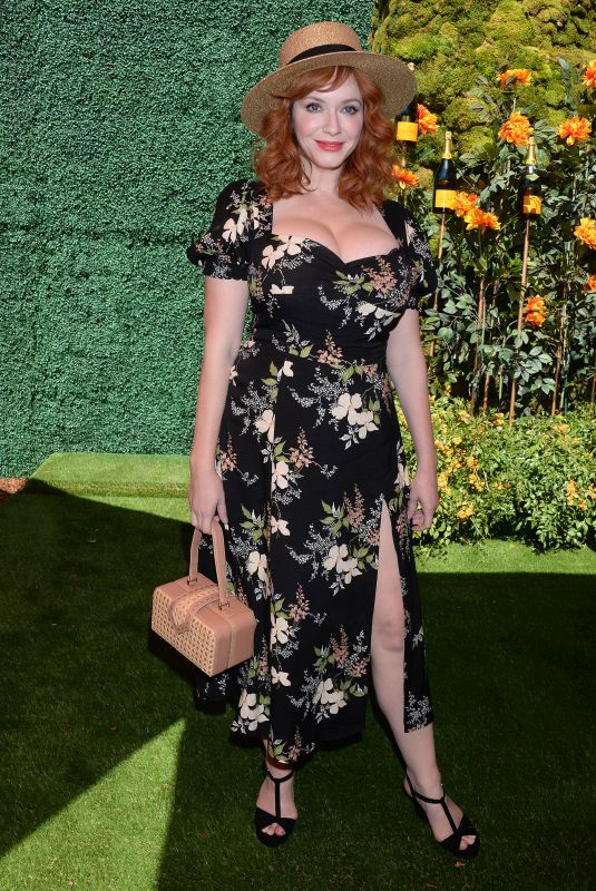CHRISTINA HENDRICKS at Veuve Clicquot Polo Classic at Will Rogers State Park in Los Angeles 10/05/2019