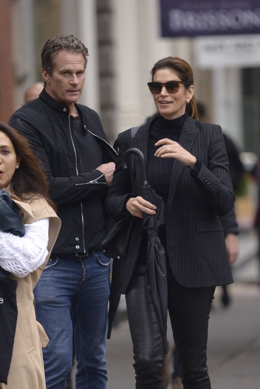 CINDY CRAWFORD and Rande Gerber Out Shopping in New York 10/30/2019