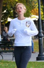 CLAIRE DANES Out for Morning Jog in New York 10/26/2019