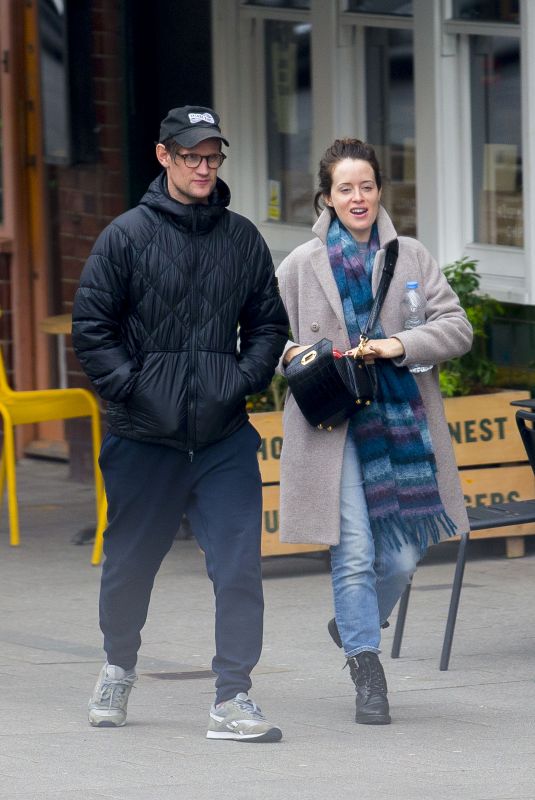 CLAIRE FOY and Matt Smith Out for Lunch in London 10/05/2019