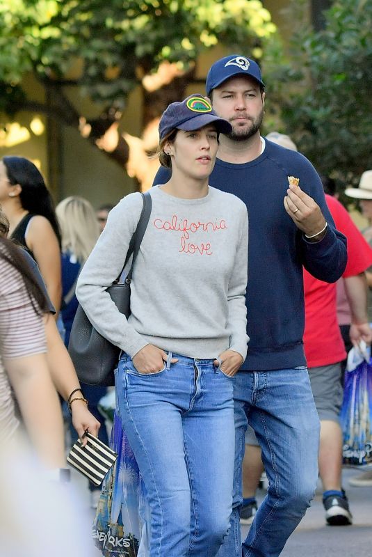 COBIE SMULDERS and Taran Killam Out at Disneyland 10/14/2019