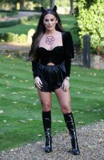 COURTNEY GREEN on the Set of TOWIE Halloween Special 10/21/2019