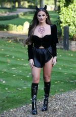 COURTNEY GREEN on the Set of TOWIE Halloween Special 10/21/2019