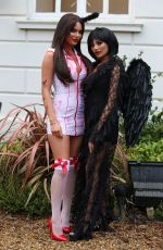 COURTNEY GREEN on the Set of TOWIE Halloween Special 10/21/2019