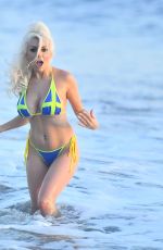 COURTNEY STODDEN in Bikini on the Beach in Malibu 10/23/2019