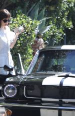 DAKOTA JOHNSON and Chris Martin Drive Out in a Vintage Shelby GT in Malibu 10/05/2019