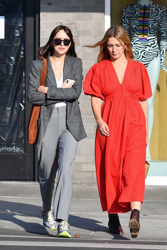 DAKOTA JOHNSON Out for Lunch with a Friend in Los Angeles 10/09/2019