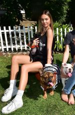 DELILAH and AMELIA HAMLIN Out with Their Dogs in Beverly Hills 10/14/2019