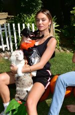 DELILAH and AMELIA HAMLIN Out with Their Dogs in Beverly Hills 10/14/2019
