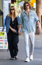 DELTA GOODREM and Matthew Copley Out for Breakfast in Sydney 10/17/2019