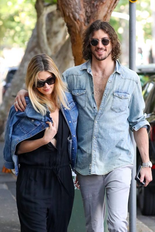 DELTA GOODREM and Matthew Copley Out for Breakfast in Sydney 10/17/2019