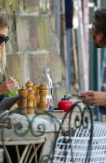 DELTA GOODREM and Matthew Copley Out for Breakfast in Sydney 10/17/2019