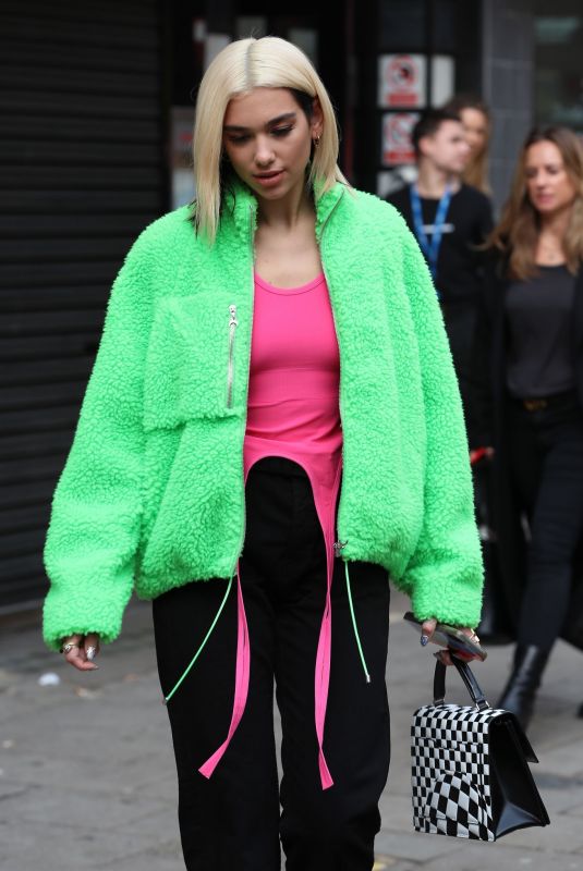 DUA LIPA Leaves Capital Breakfast Radio in London 10/29/2019