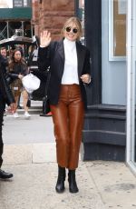 ELIZABETH OLSEN Aarrives at AOL Build in New York 10/08/2019