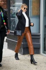 ELIZABETH OLSEN Aarrives at AOL Build in New York 10/08/2019