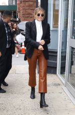 ELIZABETH OLSEN Aarrives at AOL Build in New York 10/08/2019