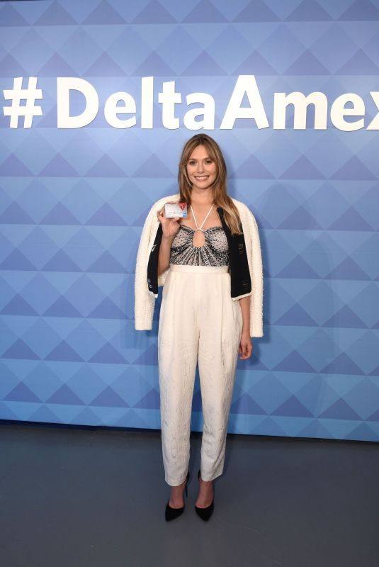 ELIZABETH OLSEN at American Express and Delta Air Lines #deltaamex Card Relaunch in New York 10/02/2019