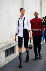 ELLA BALINSKA at Prada Fashion Show in Milan 09/18/2019