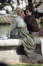 ELLA FANNING on the Set of The Great at Royal Palace of Caserta 10/23/2019