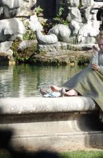 ELLA FANNING on the Set of The Great at Royal Palace of Caserta 10/23/2019