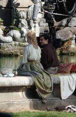 ELLA FANNING on the Set of The Great at Royal Palace of Caserta 10/23/2019