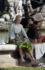 ELLA FANNING on the Set of The Great at Royal Palace of Caserta 10/23/2019