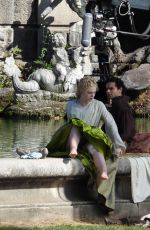 ELLA FANNING on the Set of The Great at Royal Palace of Caserta 10/23/2019