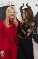 ELLE FANNING and ANGELINA JOLIE at Maleficent: Mistress of Evil Photocall in London 10/10/2019