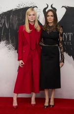 ELLE FANNING and ANGELINA JOLIE at Maleficent: Mistress of Evil Photocall in London 10/10/2019
