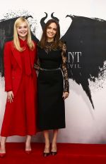 ELLE FANNING and ANGELINA JOLIE at Maleficent: Mistress of Evil Photocall in London 10/10/2019