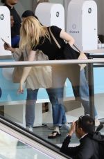 ELLE FANNING at Los Angeles International Airport 10/01/2019