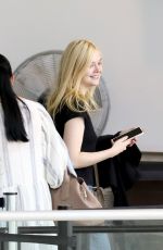 ELLE FANNING at Los Angeles International Airport 10/01/2019