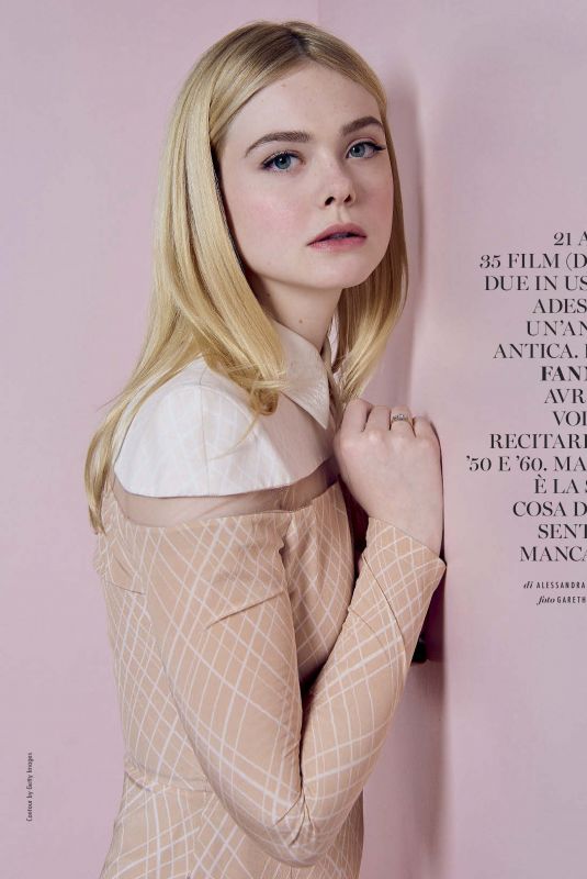 ELLE FANNING in Glamour Magazine, Italy October 2019