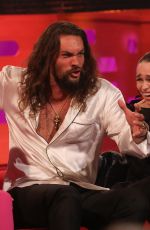 EMILIA CLARKE and Jason Momoa at Graham Norton Show in London 10/25/2019
