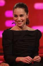 EMILIA CLARKE and Jason Momoa at Graham Norton Show in London 10/25/2019