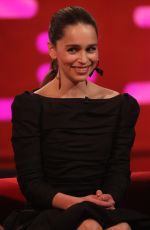 EMILIA CLARKE and Jason Momoa at Graham Norton Show in London 10/25/2019