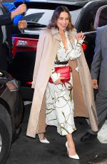 EMILIA CLARKE Arrives at Good Morning America in New York 10/30/2019