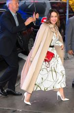 EMILIA CLARKE Arrives at Good Morning America in New York 10/30/2019