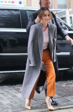 EMILIA CLARKE Arrives at SiriusXM Studios in New York 10/29/2019