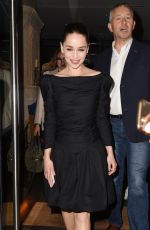 EMILIA CLARKE Leaves Her Hotel in London 10/24/2019