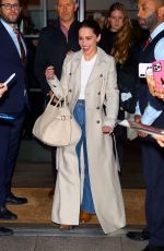 EMILIA CLARKE Leaves Whitby Hotel in New York 10/28/2019