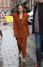 EMILIE ACLARKE Arrives at Her Hotel in London 10/24/2019
