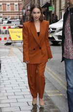 EMILIE ACLARKE Arrives at Her Hotel in London 10/24/2019